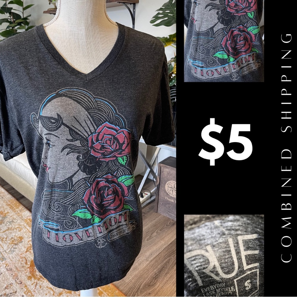 Heather gray v-neck cotton t-shirt. Longer, very flattering fit. Unisex.